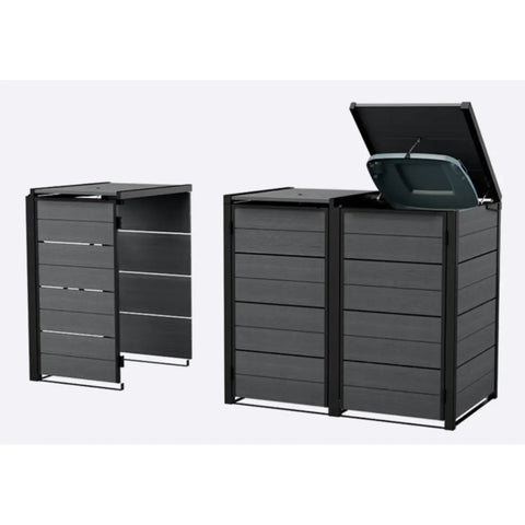 Keter Hideaway Bin Storage Shed 3 Bin With Extended Bin