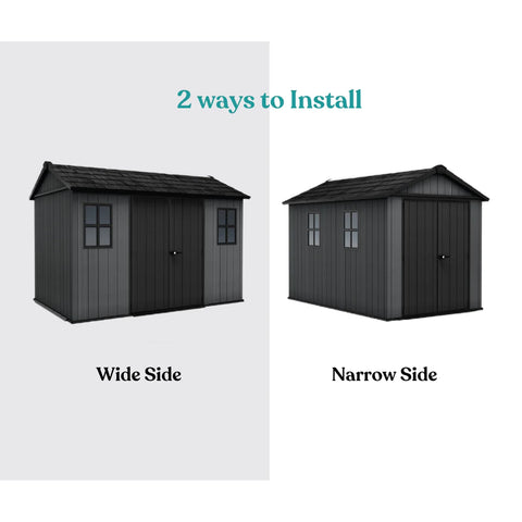 Keter Newton Plus Shed 7.5x11 (3.4m) 2 Ways To Install