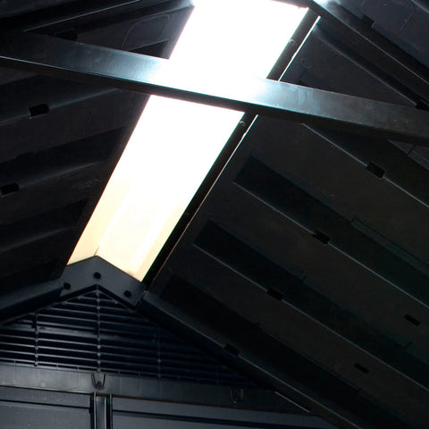 Keter Newton Plus Shed 7.5x15 (2.3 x 4.7m) With Skylight Window For Natural Light