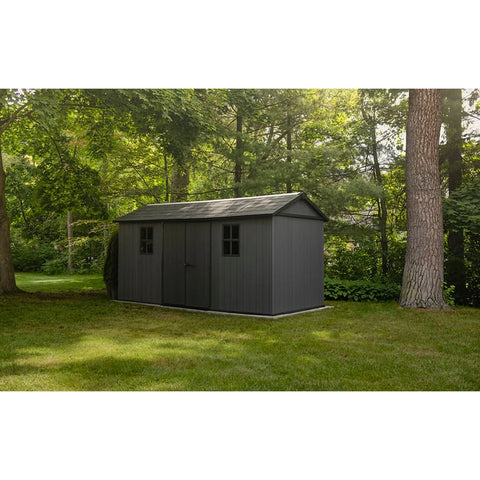 Keter Newton Plus Shed 7.5x15 (2.3 x 4.7m) Full View Outdoor