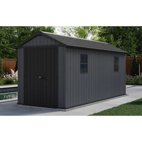 Keter Newton Plus Shed 7.5x15 (2.3 x 4.7m) Single Door In The Garden