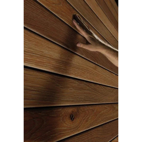 Keter Signature Pent 7x7 Shed - Walnut Look (2.2 x 2.2m) Panel Up Close