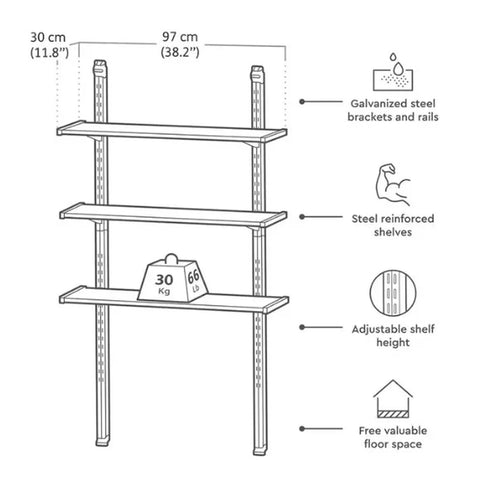 Keter Storage Shed Shelf Kit Features