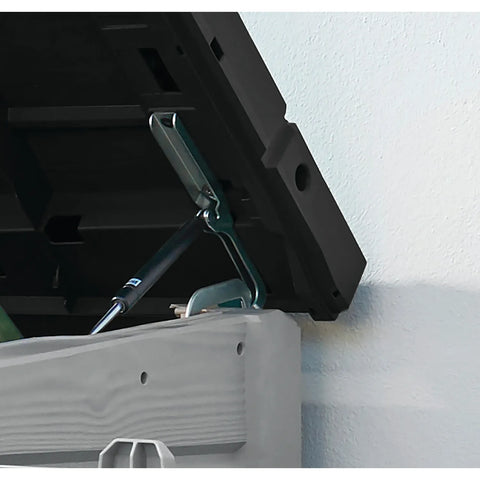 Keter Store It Out Max Shed 1200 Grey/Black Lid View