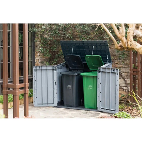 Keter Store It Out Prime Shed 880L With Trash Bins