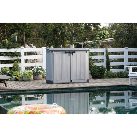 Keter Store It Out Prime Shed 880L By The Fence