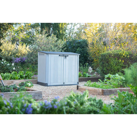 Keter Store It Out Prime Shed 880L Full View In The Garden