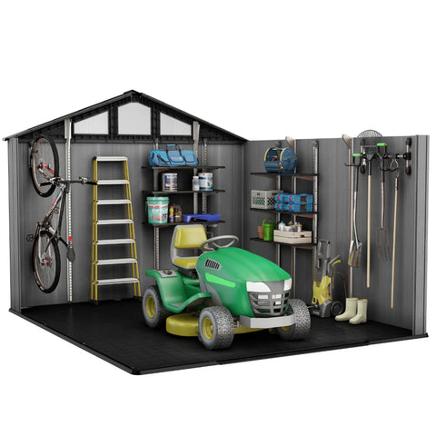 Keter Stronghold Shed 10 x 11.5 Inside View With Tools