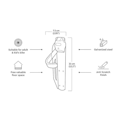 Keter Wall Mount Bike Rack Features