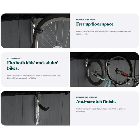Keter Wall Mount Bike Rack Features With Examples
