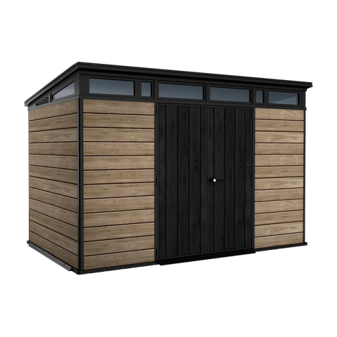 Keter Signature Pent 11x7 Shed (3.4 x 2.2m) Ashwood
