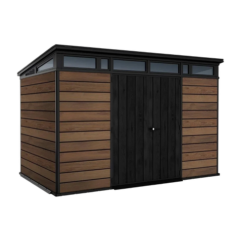 Keter Signature Pent 11x7 Shed (3.4 x 2.2m) Walnut
