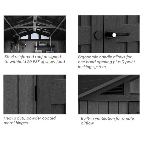 Keter Stronghold Shed 10 x 8 Features With Examples