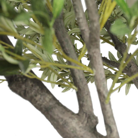 Large Fake Olive Tree Close Up View