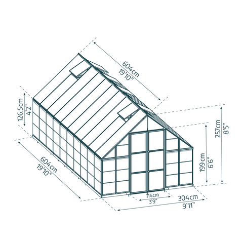 Maze Balance Greenhouse Assembled Dimensions
