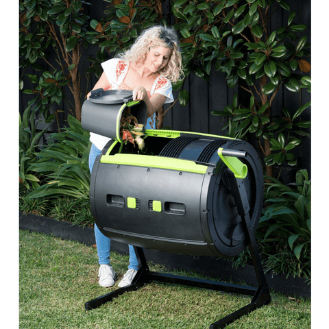 Maze 245L Premium Twin Compost Tumbler In The Garden Image 3