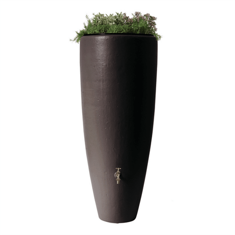 maze 300l rainwater mini tank mocca full view