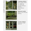 Image of Keter Working / Potting 6x8 Shed - Green Smart Window Syetem