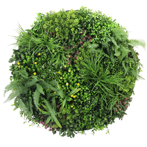 Artificial Green Wall Disc White Country Fern Disc 100cm white main view