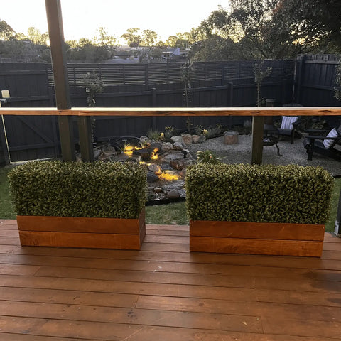 Artificial Natural Buxus Freestanding Hedge 50cm x 1m x 30cm