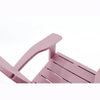 Image of Pink adirondack chair with wooden slats on a white background