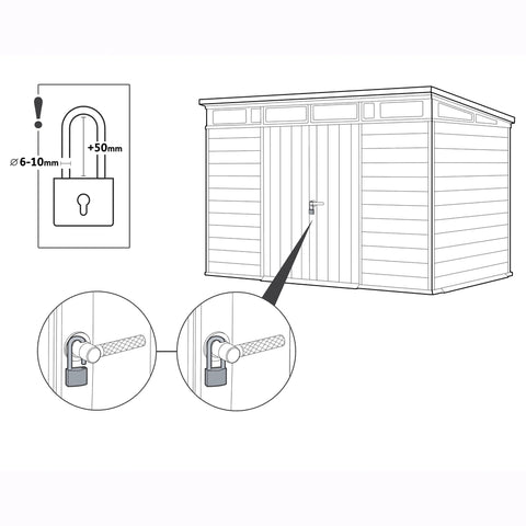 Keter Cortina Garden Shed 11 x 7' (3.4 x 2.2m)