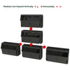 Image of Gro wall slim pro vertical planters with directional arrows indicating vertical and horizontal expansion on a white background.