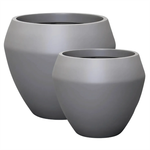 Sierra Lightweight Calix Pot Planter Set of 2 sizes with white background