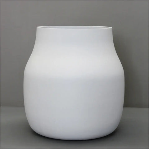 Large Sized White Lightweight Sierra Caneco Pot