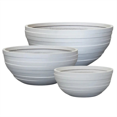 Set of 3 Sizes of White Sierra Lightweight Circulum Bowls