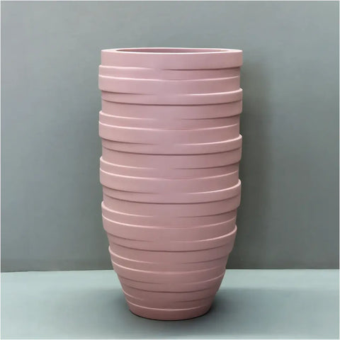 Pink Salt Tall Sierra Lightweight Circulum Pot Planter