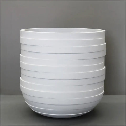 Sierra Lightweight Circulum Pot Planter White
