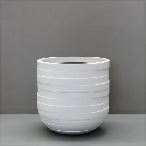 Sierra Lightweight Circulum Pot Planter Small White