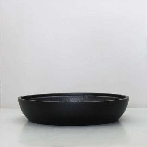 Sierra Lightweight Cratera Bowl Planter Main Image Against Wall