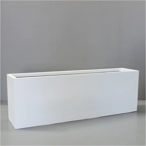Sierra Lightweight Dividum Trough Planter Large White