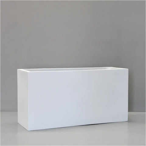 Sierra Lightweight Dividum Trough Planter Medium White