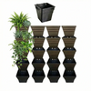 Image of Set of wallgarden multi hang planters with plants on a white background