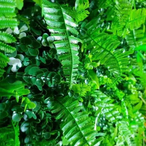 Wild Tropics Artificial Vertical Garden Panel leaves up-close image