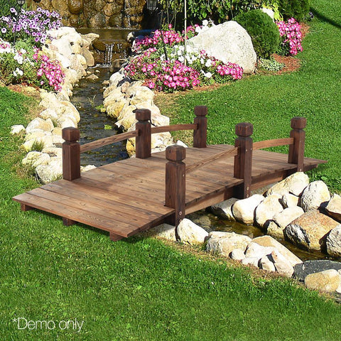 160cm Outdoor Wooden Rustic Bridge