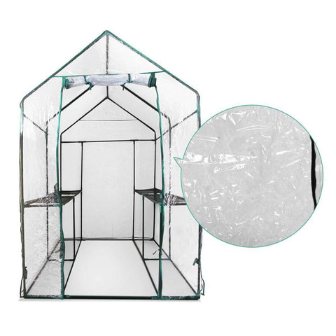1.9m x 1.2m Transparent Walk In Green House