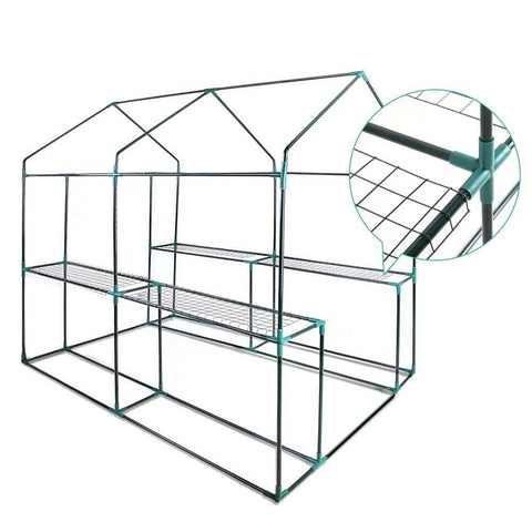 1.9m x 1.2m Transparent Walk In Green House