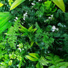 Image of zoomed in view of some white flowers and ferns on the Wild Tropics Artificial Vertical Garden Panel