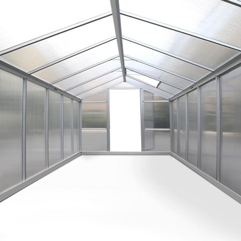 3.6m x 2.5m Polycarbonate Aluminium Greenhouse