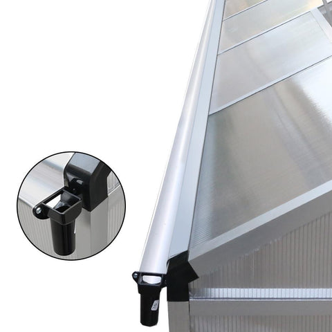 3.6m x 2.5m Polycarbonate Aluminium Greenhouse