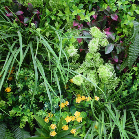 Artificial Country Fern Recycled Vertical Garden Panel 1m x 1m UV Stabilised