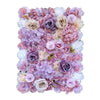 Image of Artificial Flower Wall Backdrop Panel 40cm X 60cm Faux Pink & White