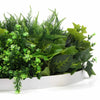 Image of Artificial Green Wall Disc Art 80cm Mixed Green Fern & Ivy - White