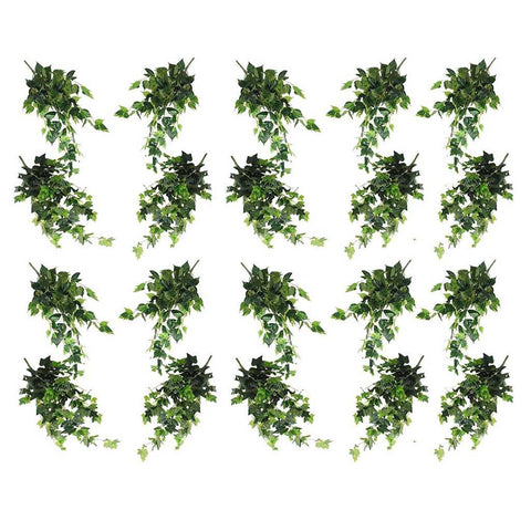 Artificial Hanging Ivy & Philodendron Variety Pack, UV Stabilised