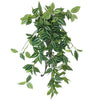 Image of Artificial Hanging Philodendron Bush Mixed White and Green 80cm