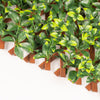 Image of close up image of the Artificial Jasmine Hedge Extendable Trellis Screen 2m x 1m UV Stabilised on a white background
